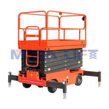 Hydraulic mechanical 9 meter working height mobile scissor lift with top quality